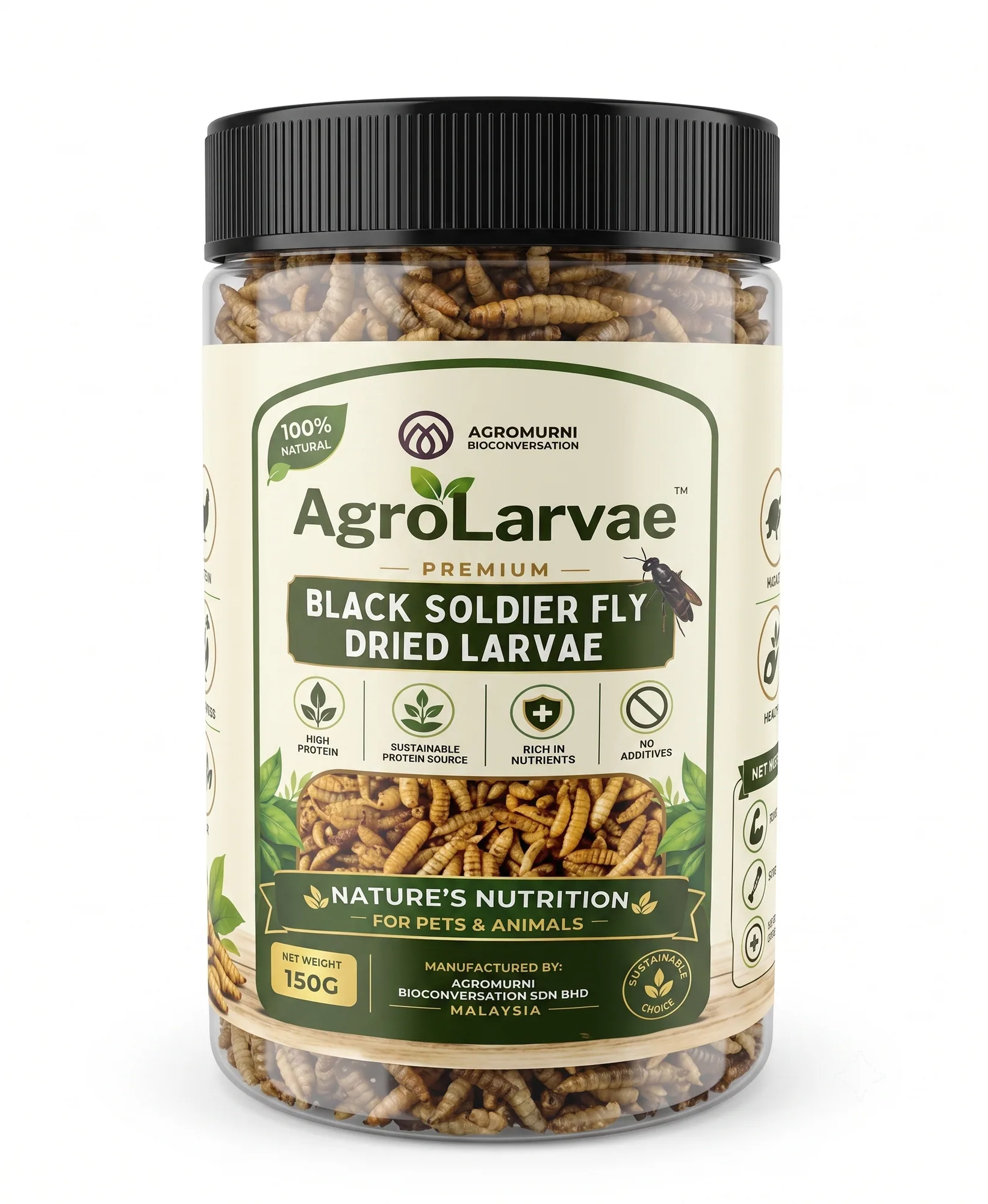 Dried Black Soldier Fly larvae