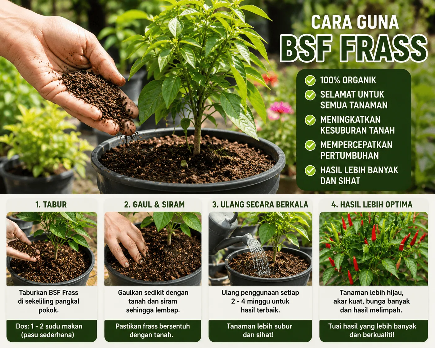 How to apply BSF Frass around the base of a plant